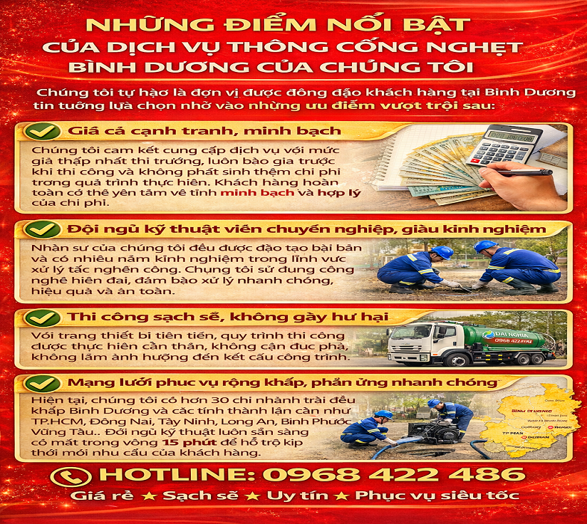 thông tắc cống nghẹt bình dương